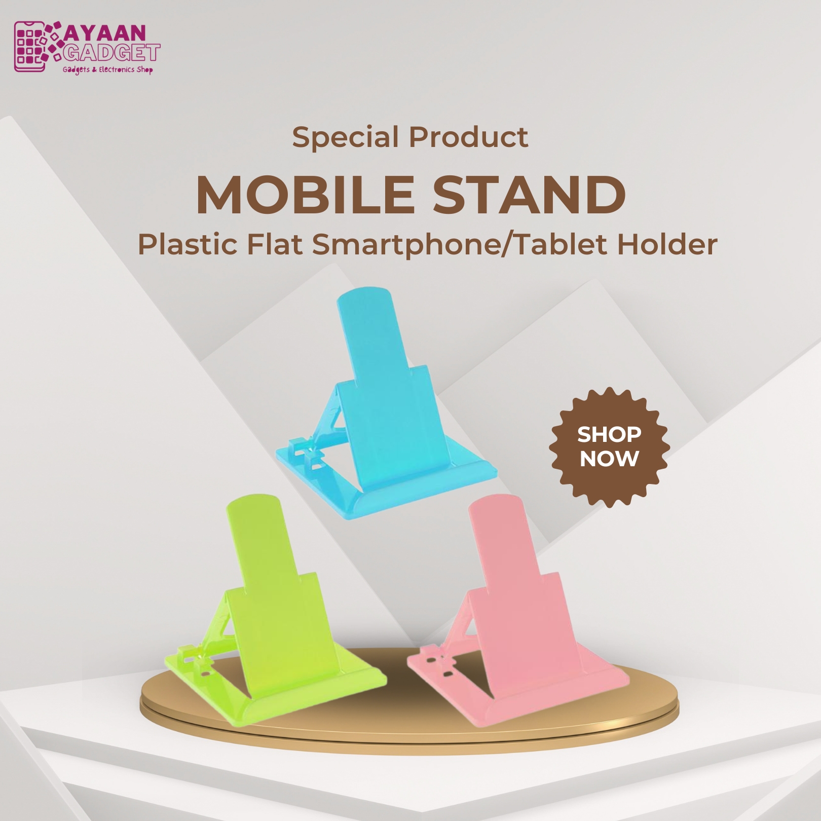 Plastic Flat Smartphone Holder - Mobile Stand